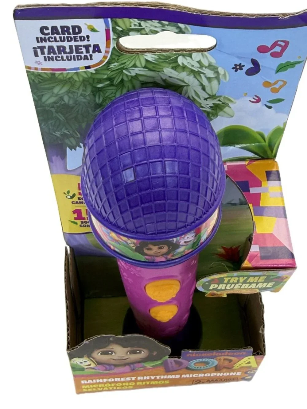 Nickelodeon Dora Rainforest Rhythms Microphone 5 Songs 15+ Sounds New